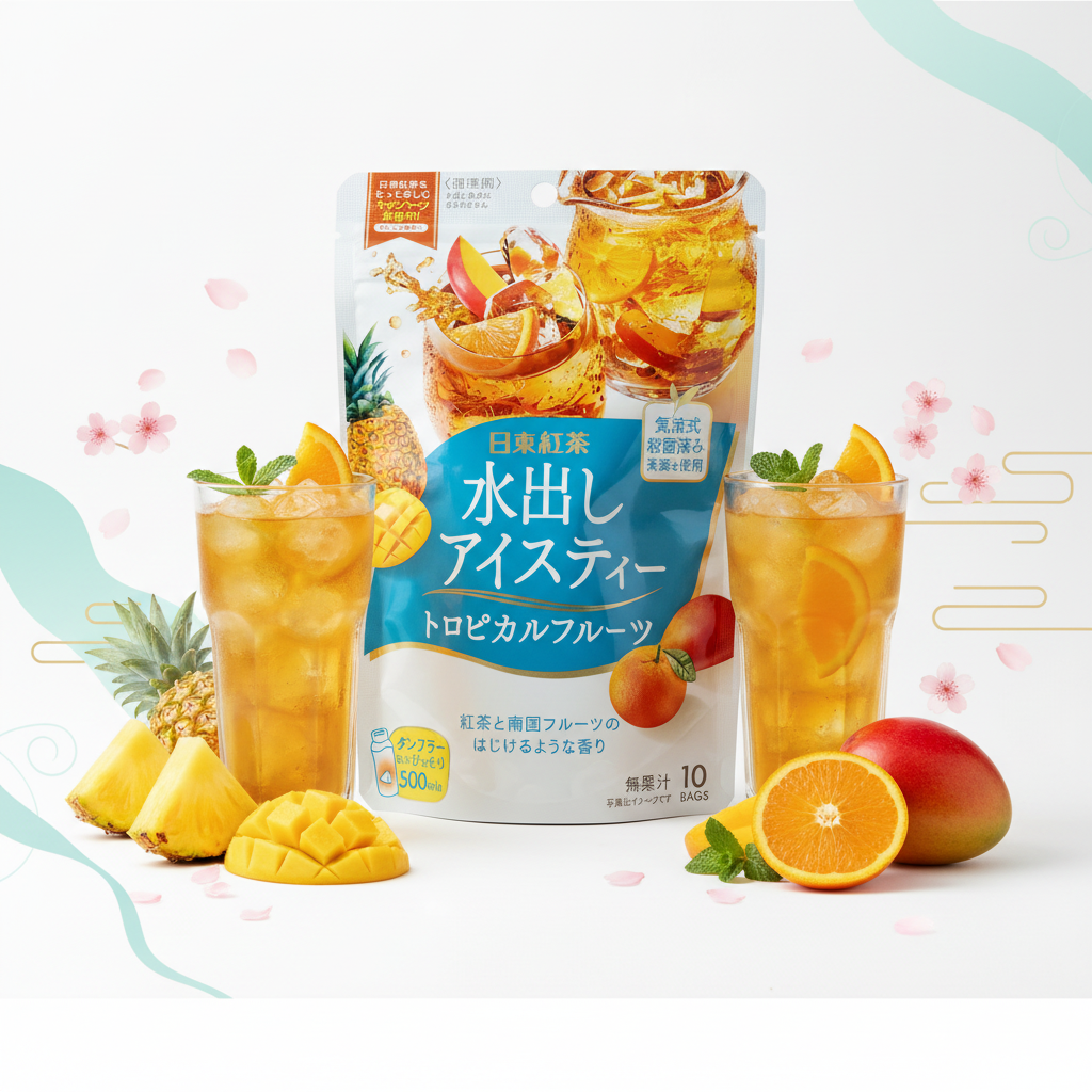 Nitto Kocha Japanese Cold Brew Iced Tea – Tropical Fruit (10 Bags)