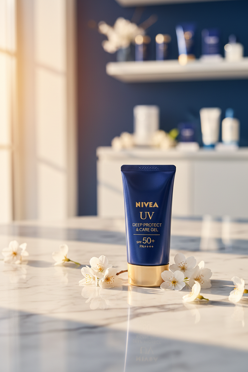 NIVEA Japan UV Deep Protect Gel SPF 50+ Strongest UV Sunscreen - Pinterest Style Lifestyle Photo Bangladesh
